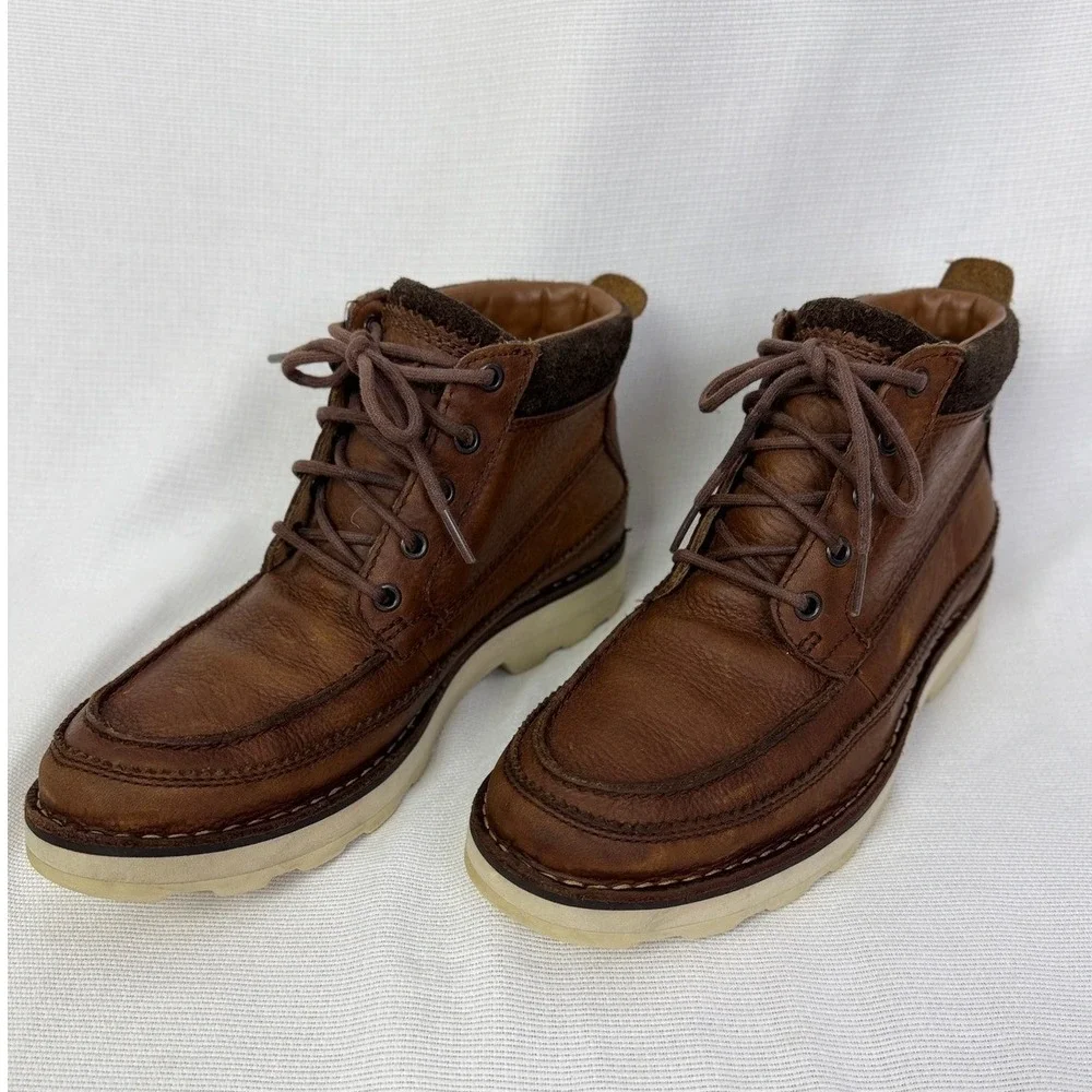 Clarks Leather Ankle‎ Boots Gore-Tex Waterproof Casual Brown Mens Size 7